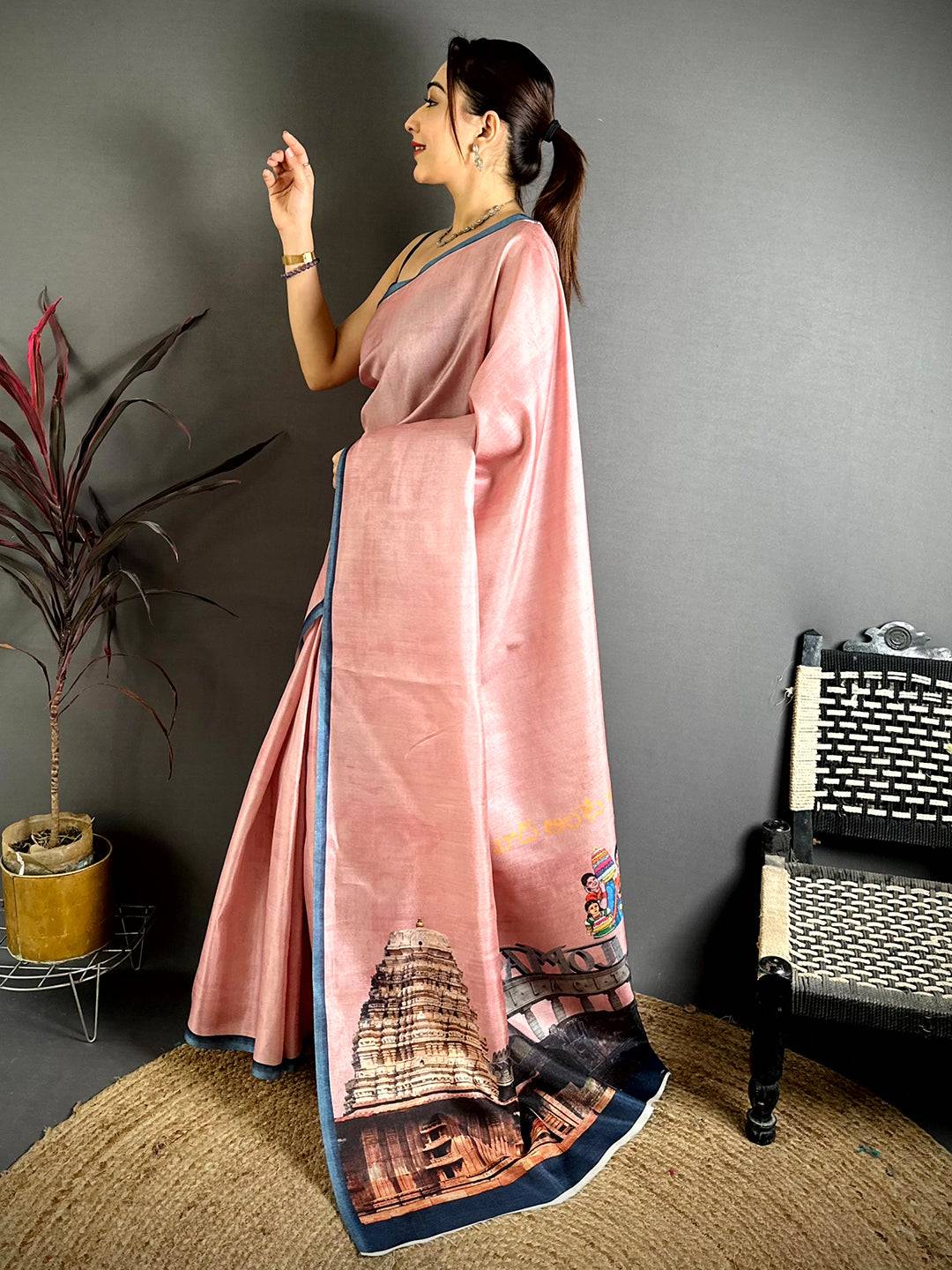 Telangana Radiance Digital Print Saree