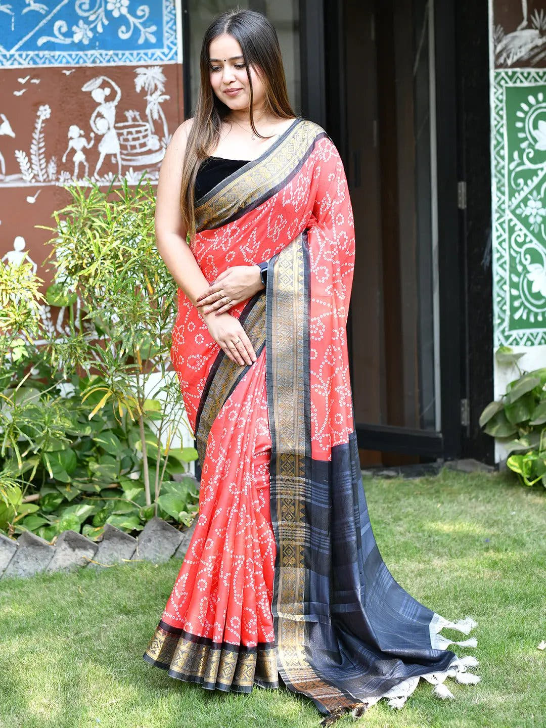 Fine Crafted Soft Silk Bandhej Print Saree