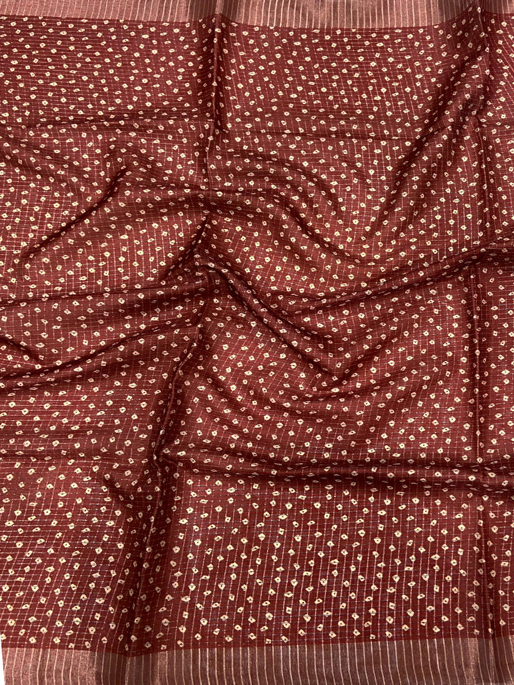 Radiance Silk Blend Bandhani Print Saree