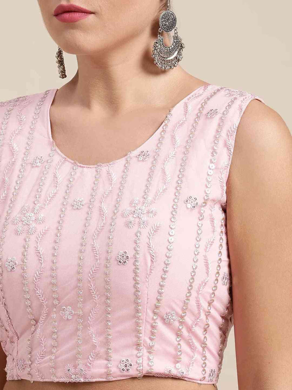 Stylish Viscose Rayon Pink Colour Solid Saree With Ruffel Border