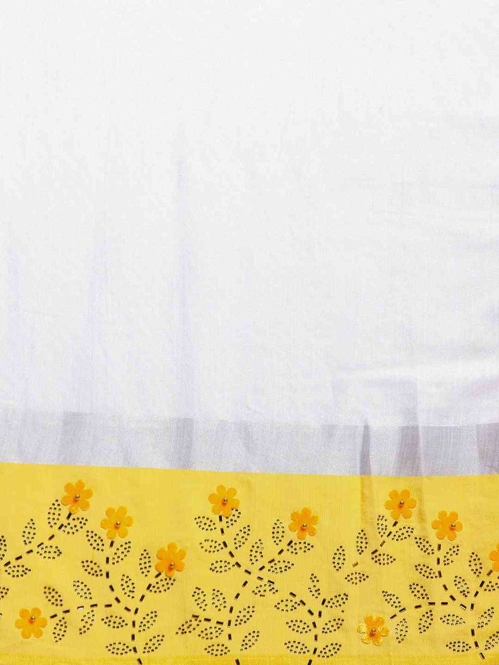 Light Yellow Colour Linen Saree with Solid Border