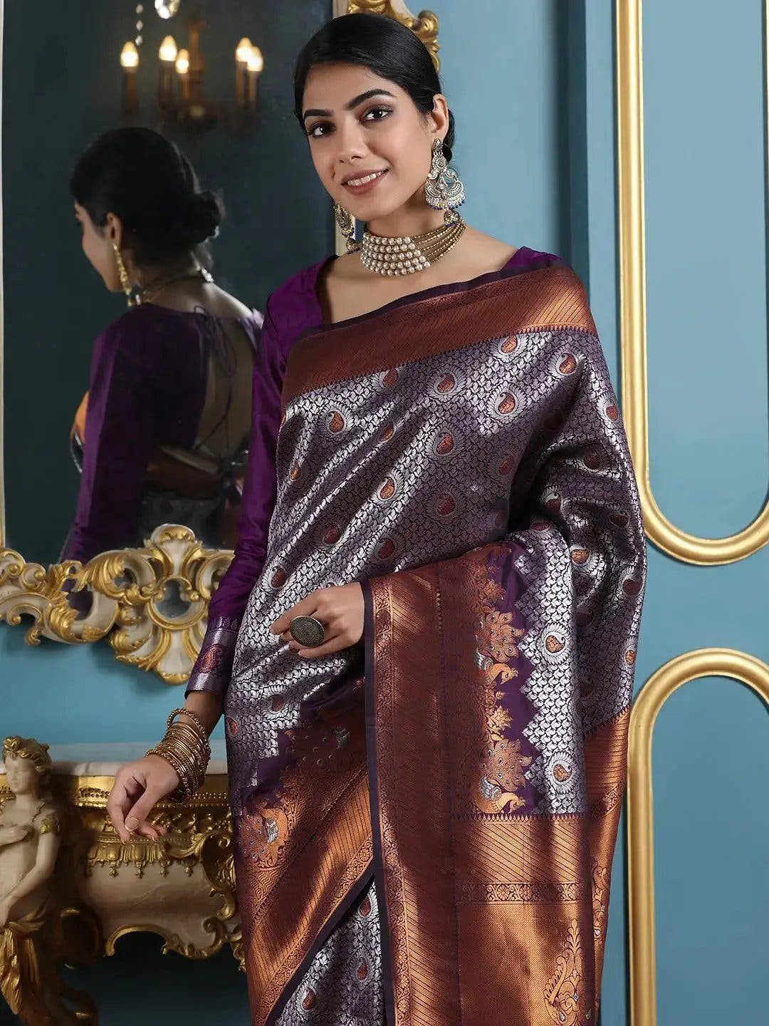 Kanjivaram Silk Saree With Zari Work