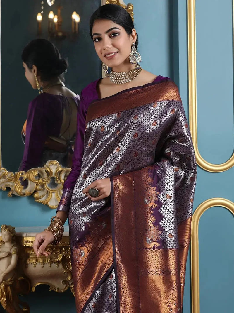 Kanjivaram Silk Saree With Zari Work