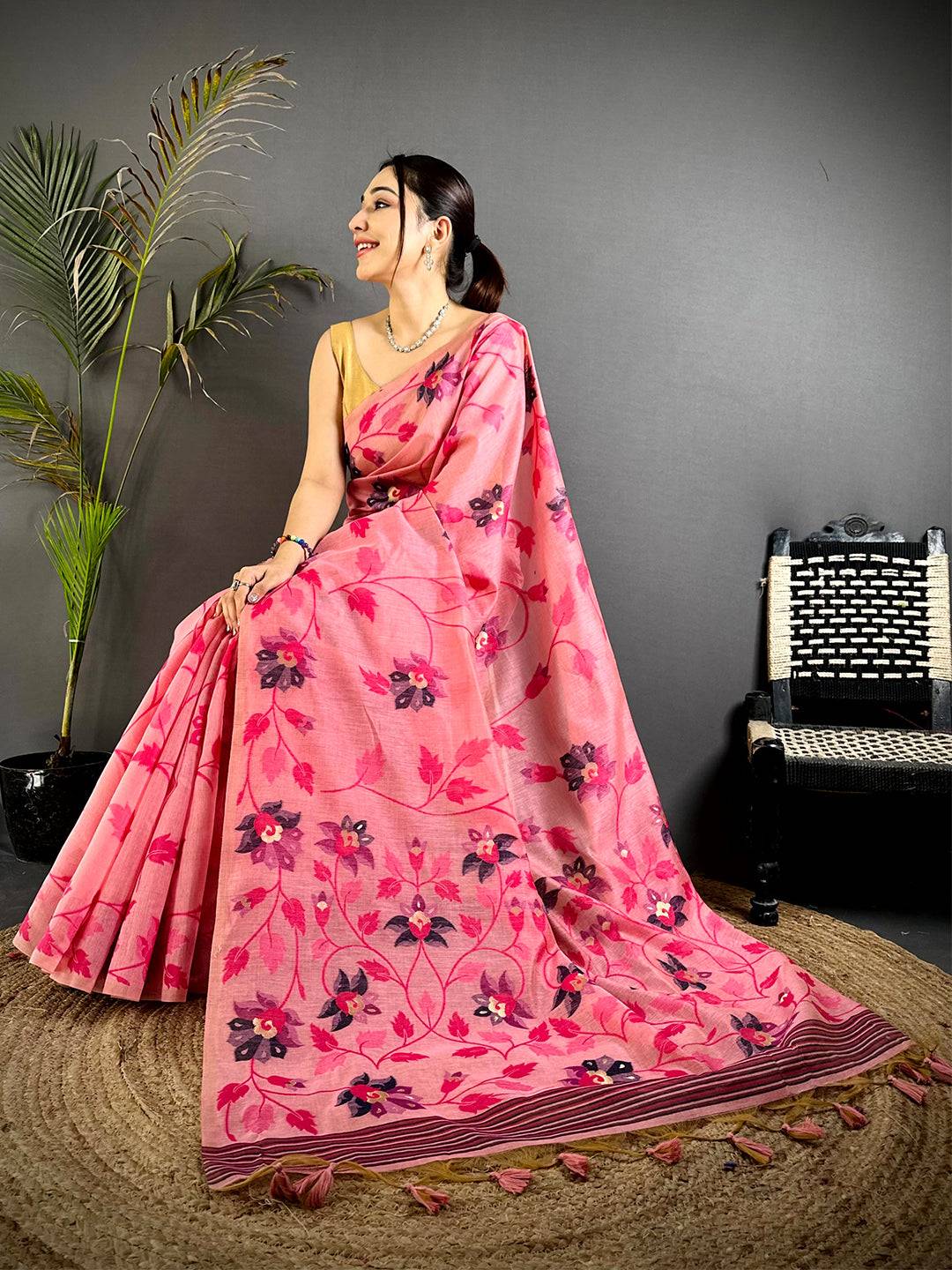 Heritage Khadi  Jamdani  Saree