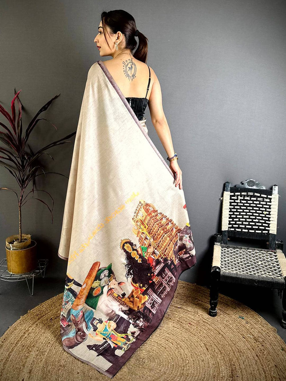 Karnataka Opulent Cultural Print Saree