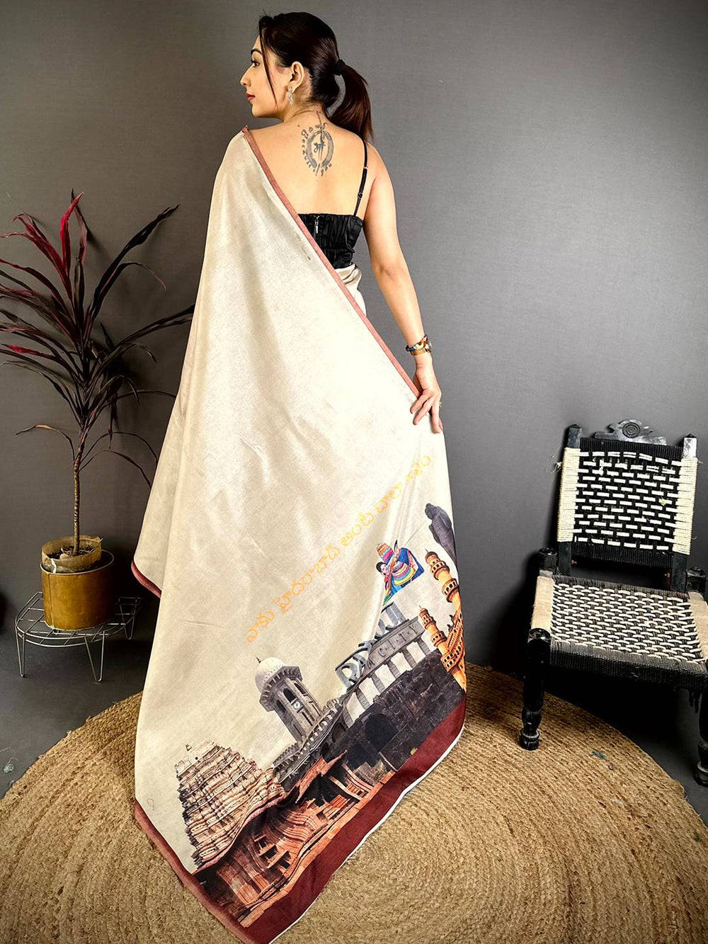 Telangana Opulent Digital Print Saree