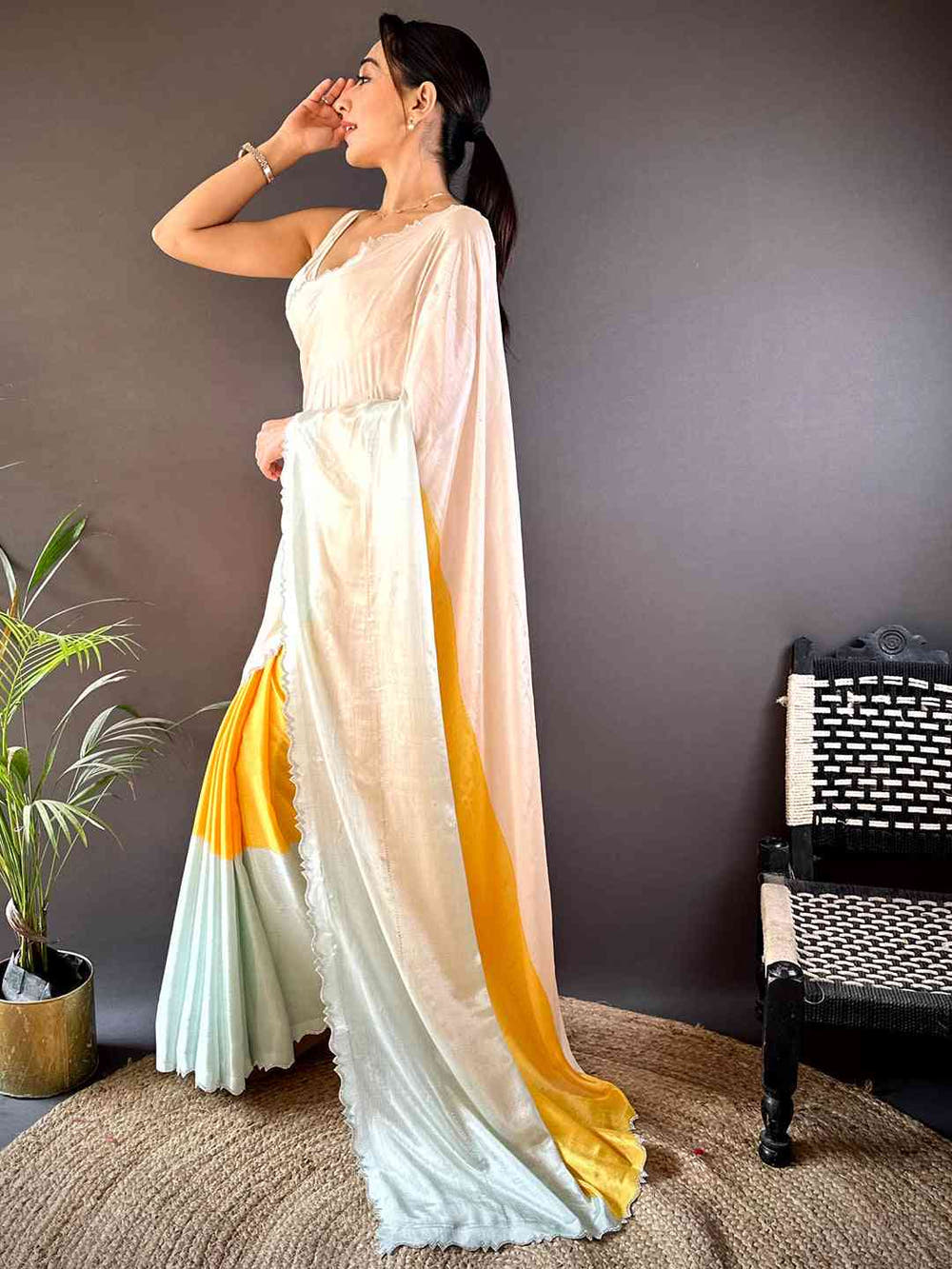 Radiance Chiffon Stone Work Saree
