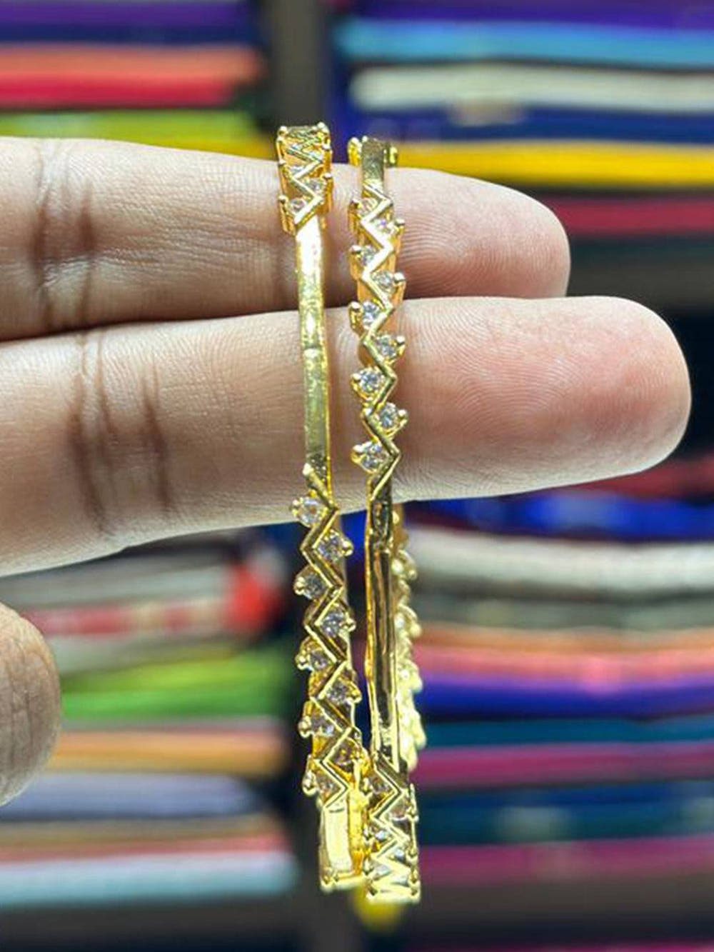 ZigZara  Antique  Gold  Bangle