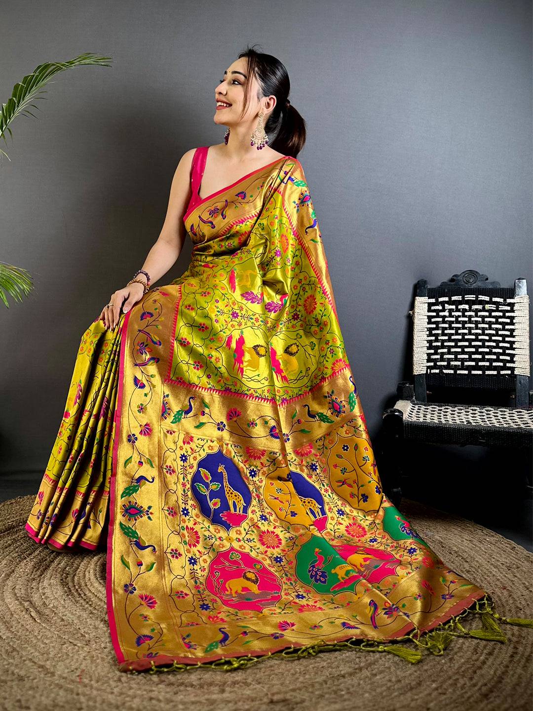 Royal Green Patola Paithani Saree