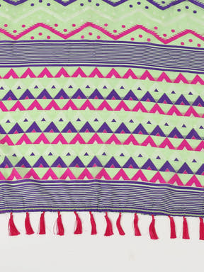  Dhakai Jamdani Cotton Silk Saree