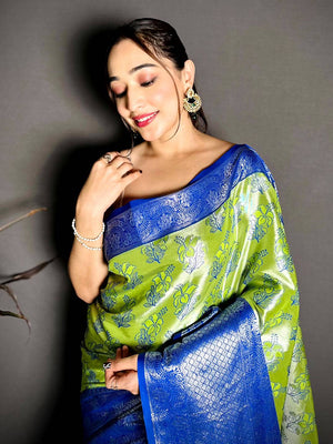 Opulent Zari One Gram Tissue Kanchi Saree