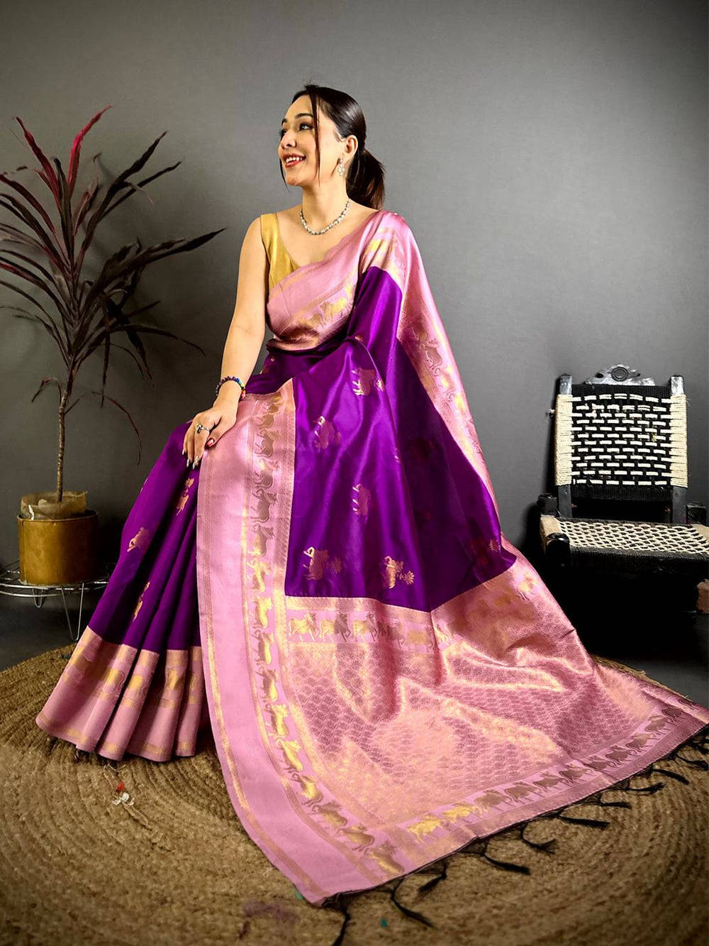 Opulent Pichwai Katan Silk Saree
