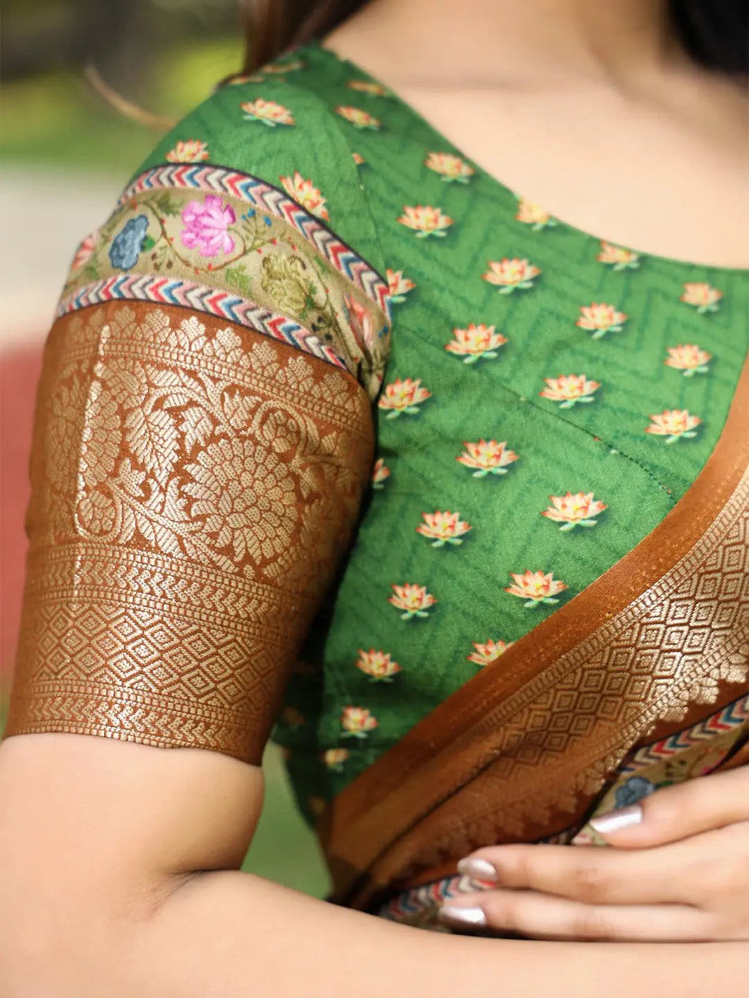 Brown Colour Pure Viscose Dola Silk Saree with Pichwai Kalamkari Print - Luxe