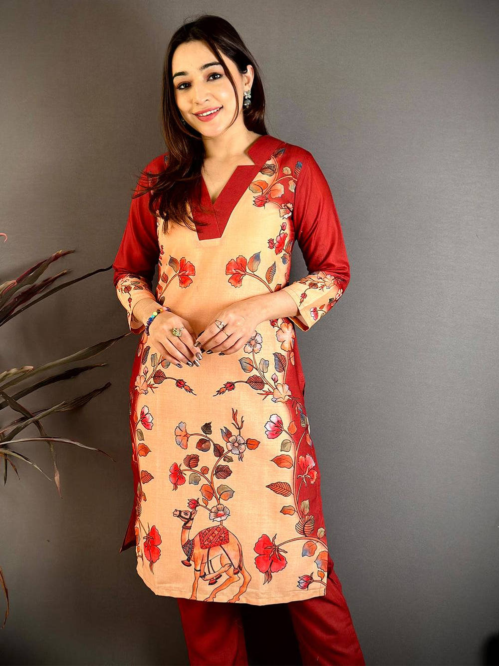 Heritage  Kalamkari  Mul  Kurti