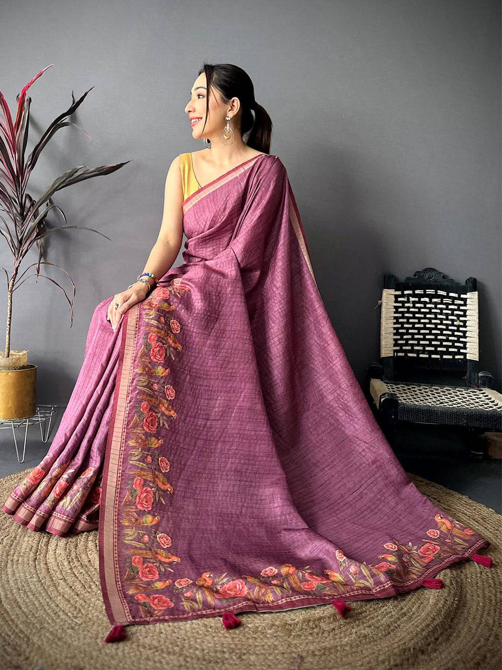 Royal Rani Ghicha  Munga  Saree