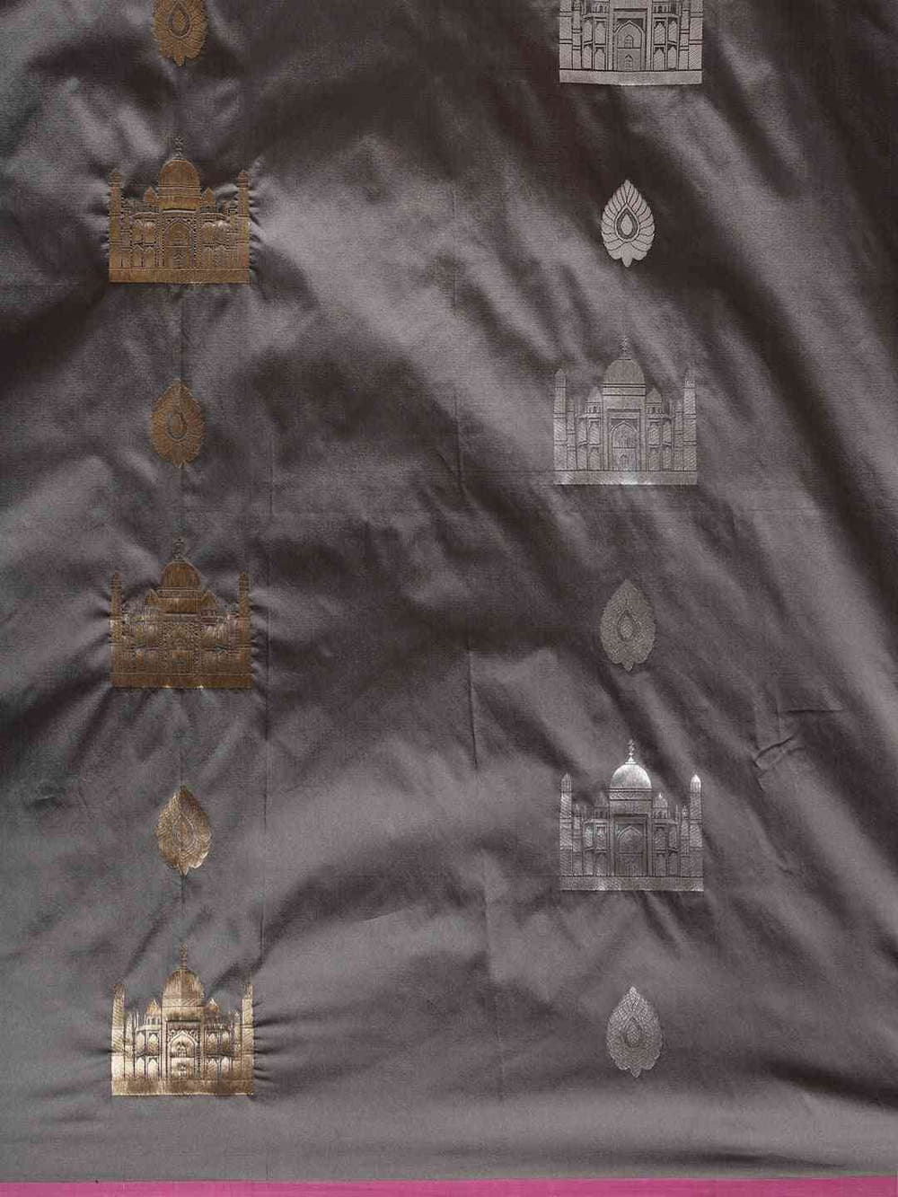 Trendy Grey Colour  Silk Blend Woven Design Banarasi Saree