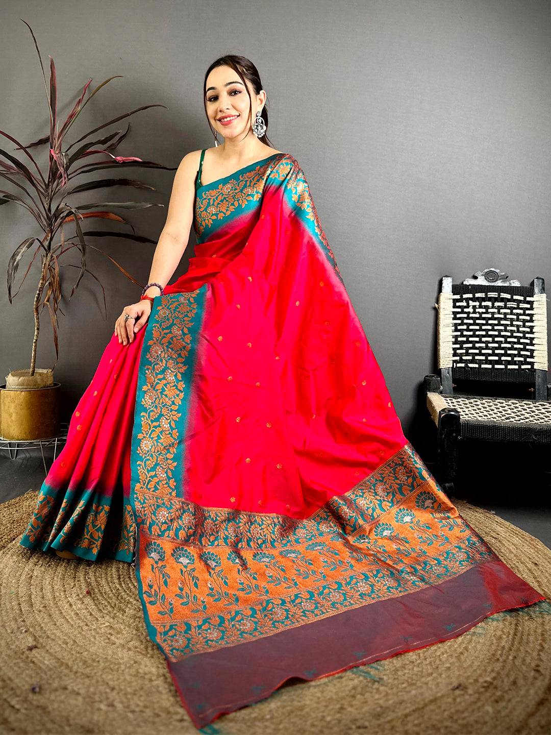 Pink Soft Silk Kanjivaram Saree