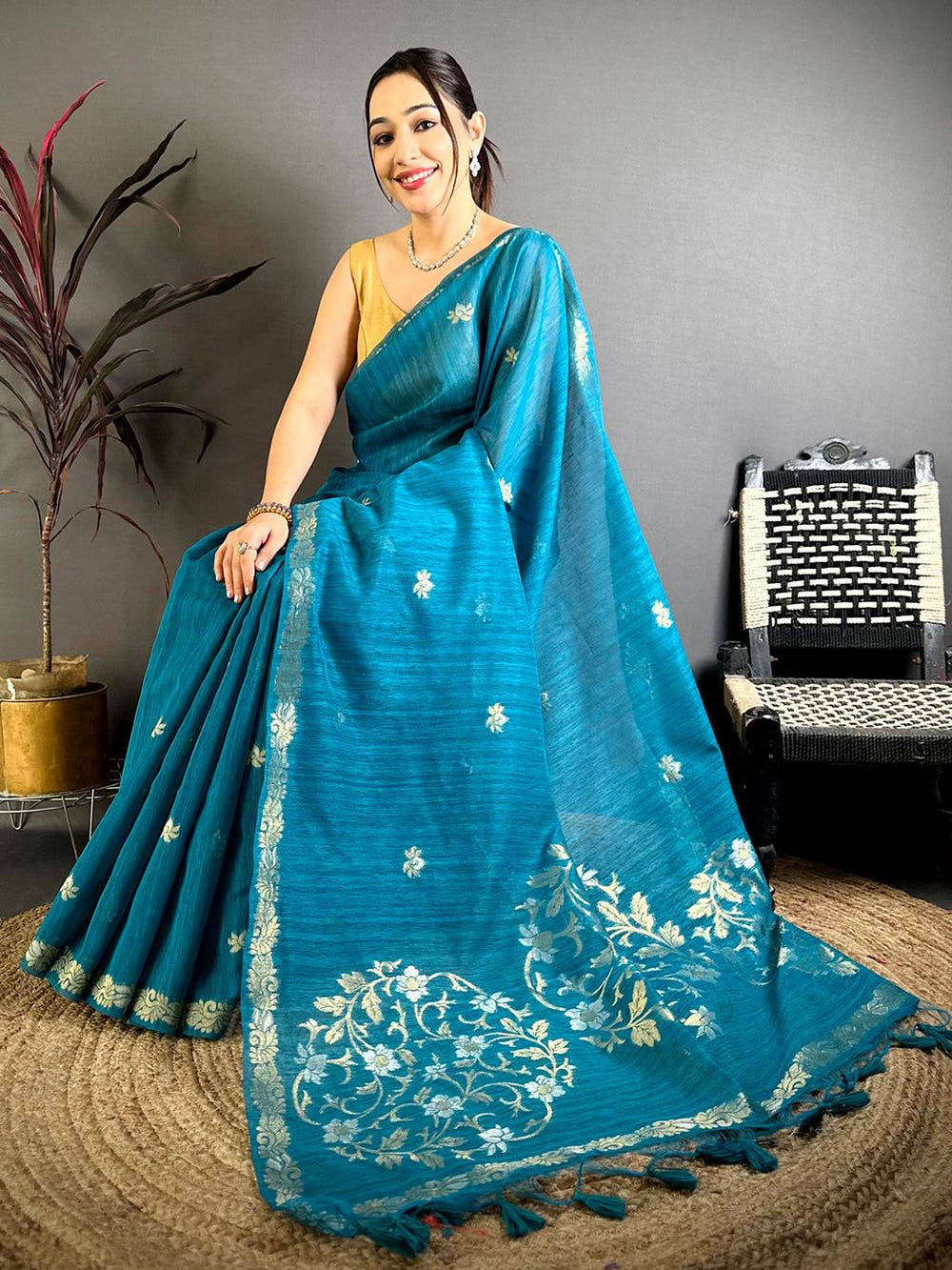 Rama Sona Chandi Muga Cotton Saree