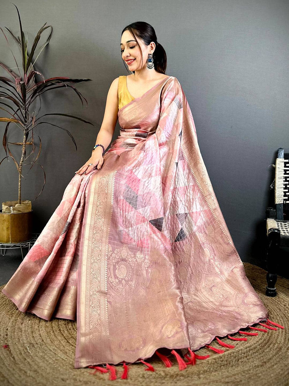 Heritage Mango Zari Banarasi Silk Saree