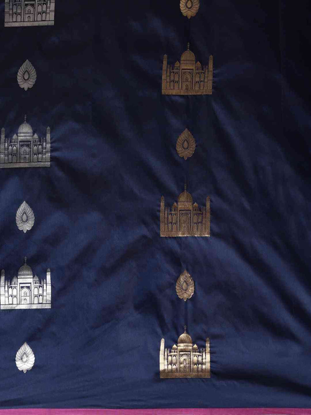 Trendy Dark Blue Colour  Silk Blend Woven Design Banarasi Saree