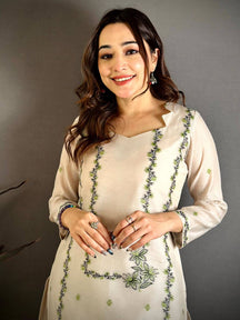 Ivory  Floral  Heritage  Dress