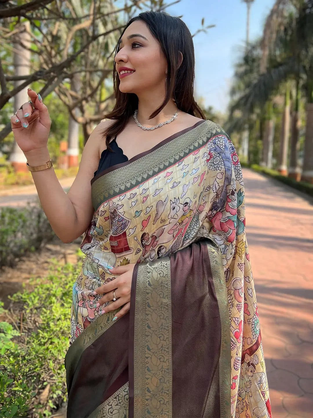 Light Green Colour Double Border Chex Weaving Banarasi Soft Silk Saree