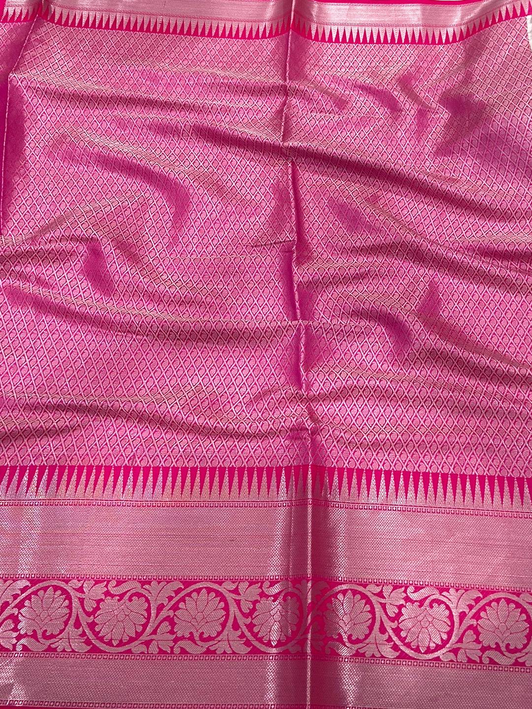 Elegant Cream Kora Tissue Saree