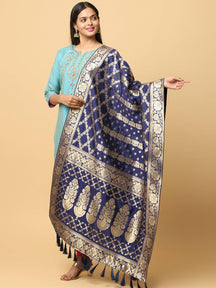 Trendy Silk Blend Woven Design Dupatta