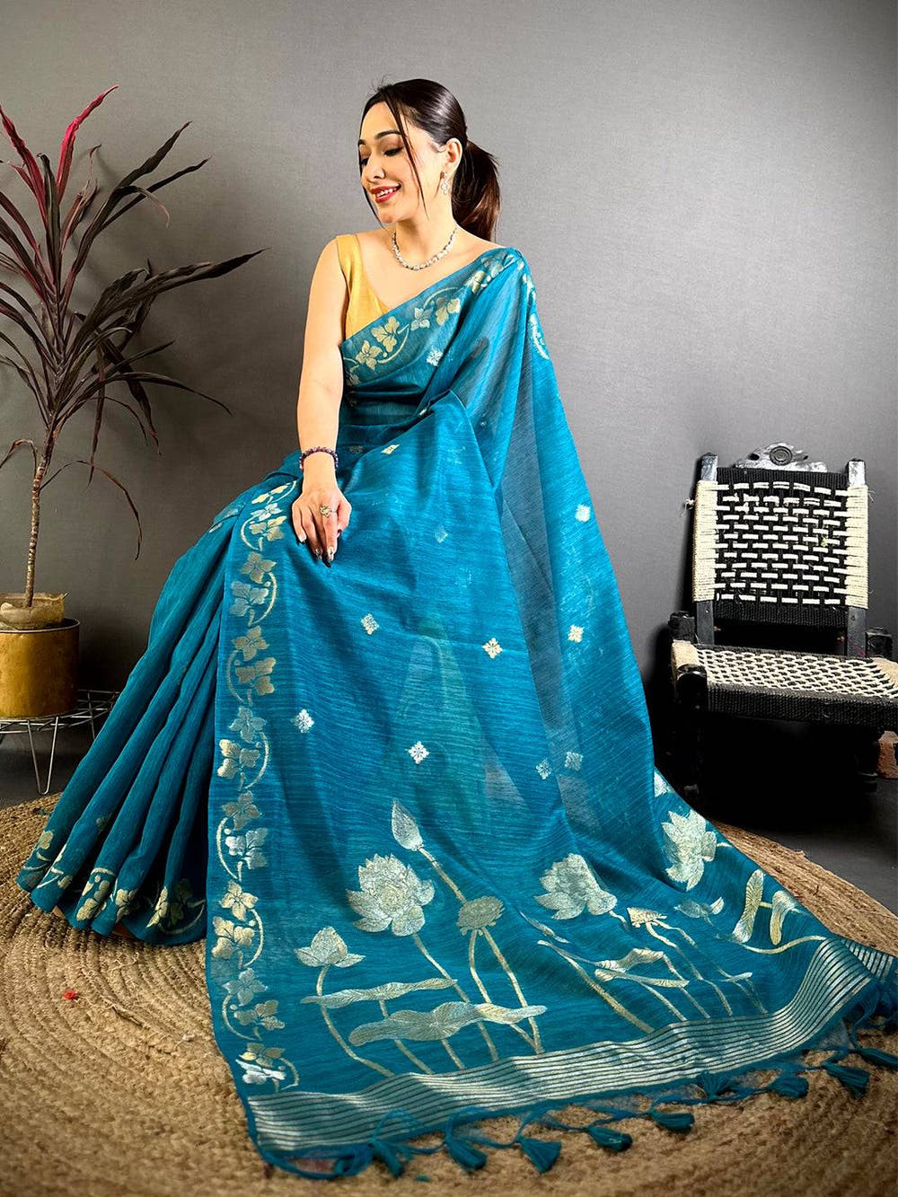 Rama Sona Chandi  Munga  Saree