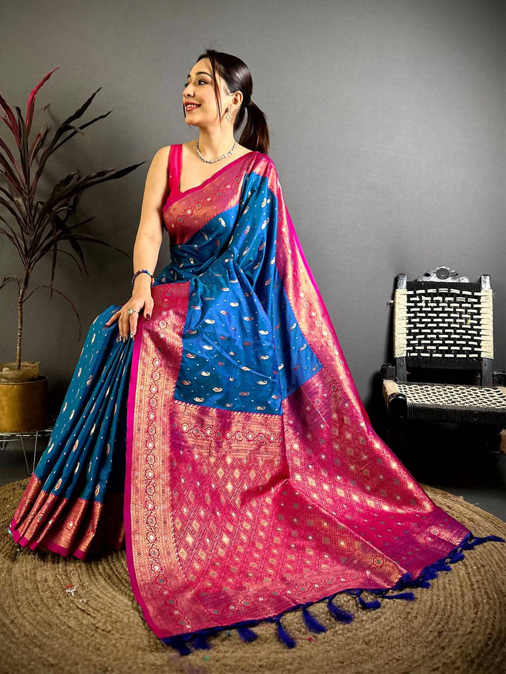 Heritage Dual Shade Kanjivaram Saree