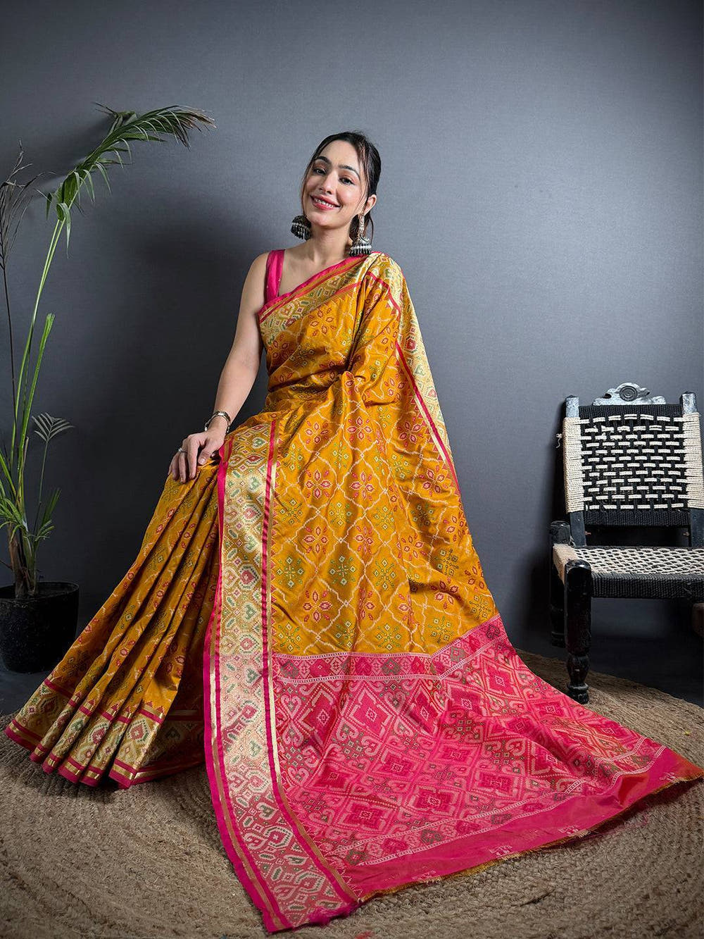 Graceful Pochampally Patola Silk Saree