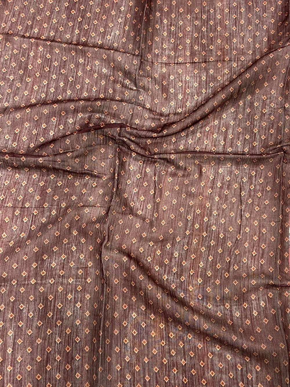 Rose Pink Gold Zari Chanderi Phulkari Saree