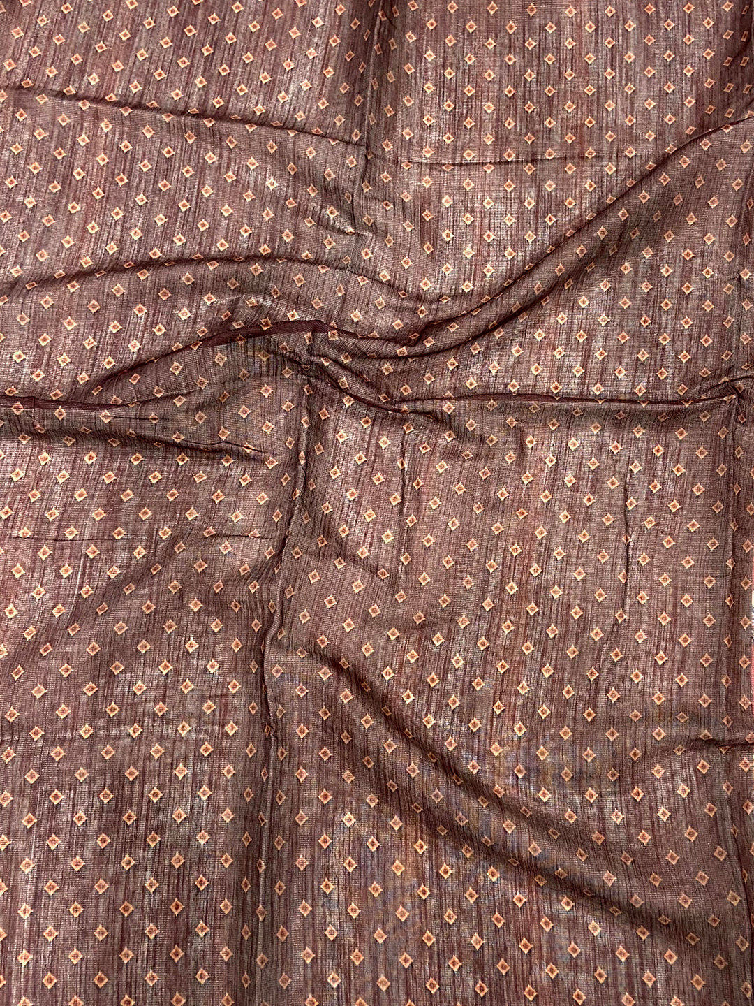 Rose Pink Gold Zari Chanderi Phulkari Saree