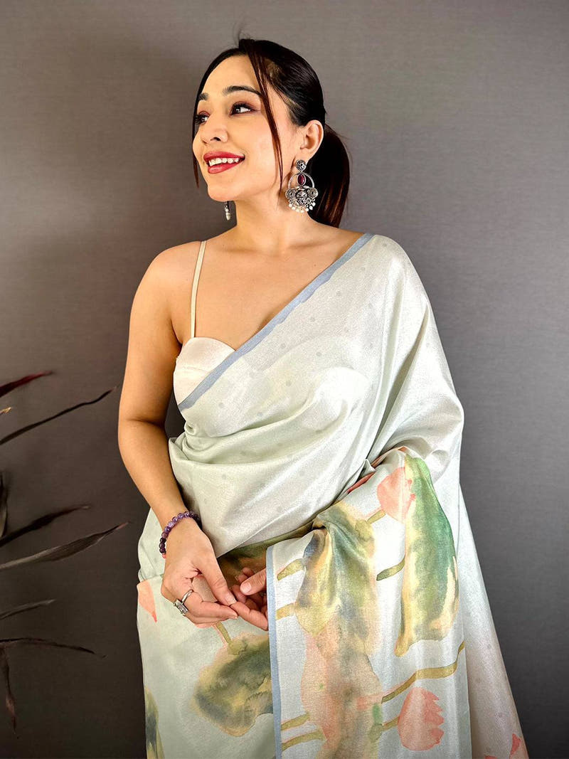 Classic Barbie Tone Lotus Saree