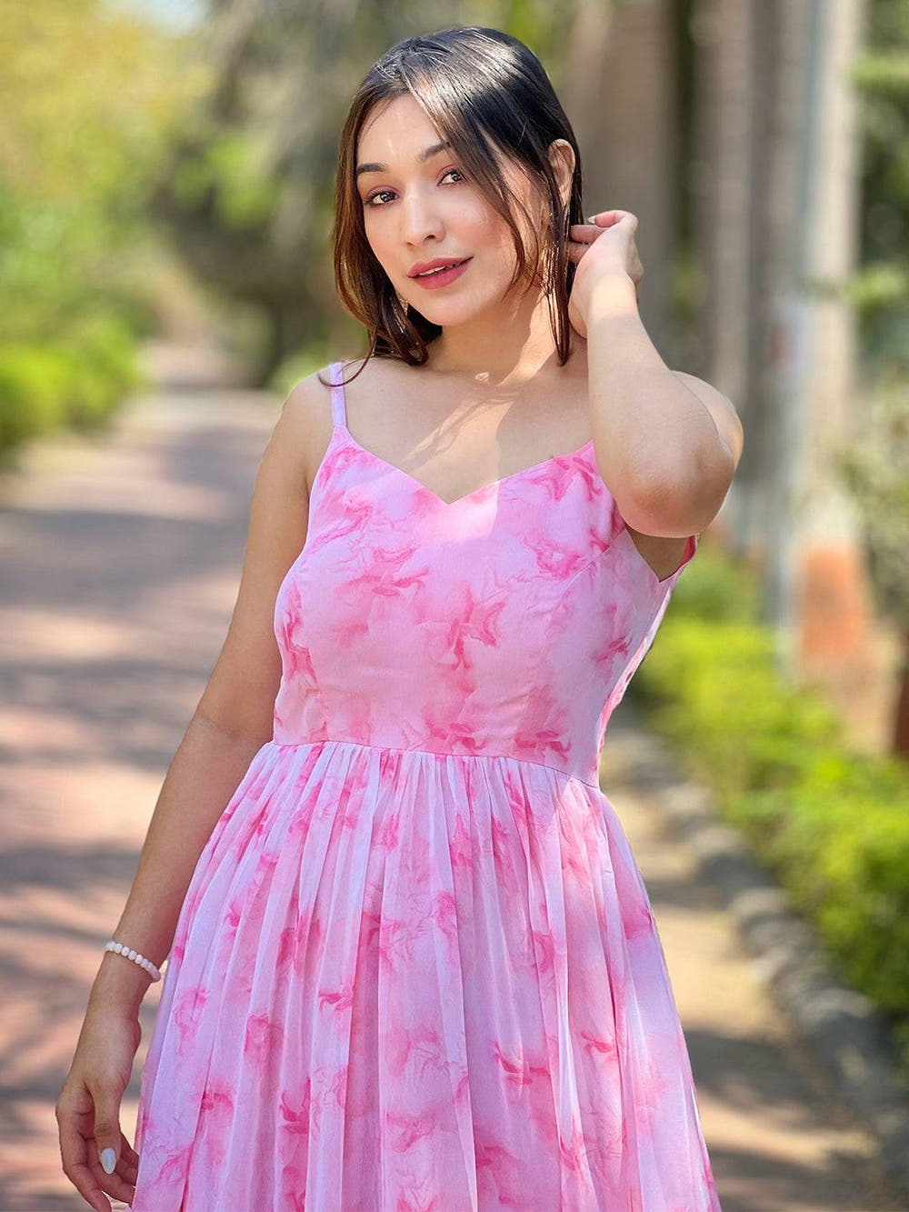 Blush Pink Batik Printed Dress