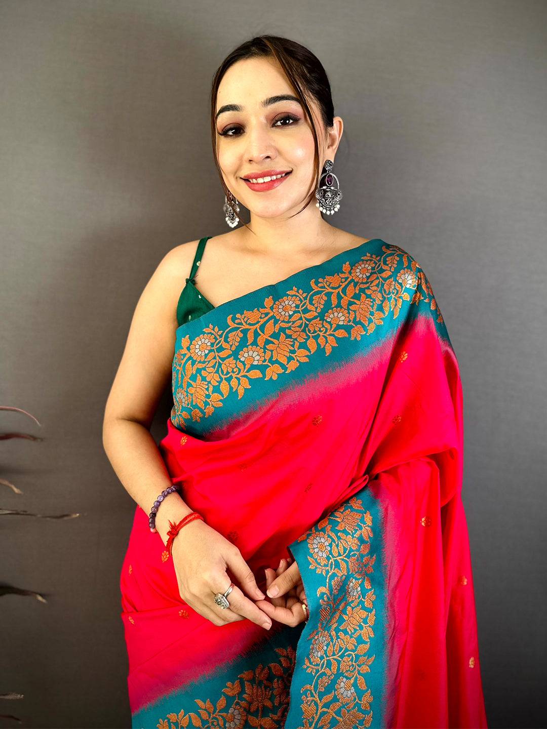 Pink Soft Silk Kanjivaram Saree