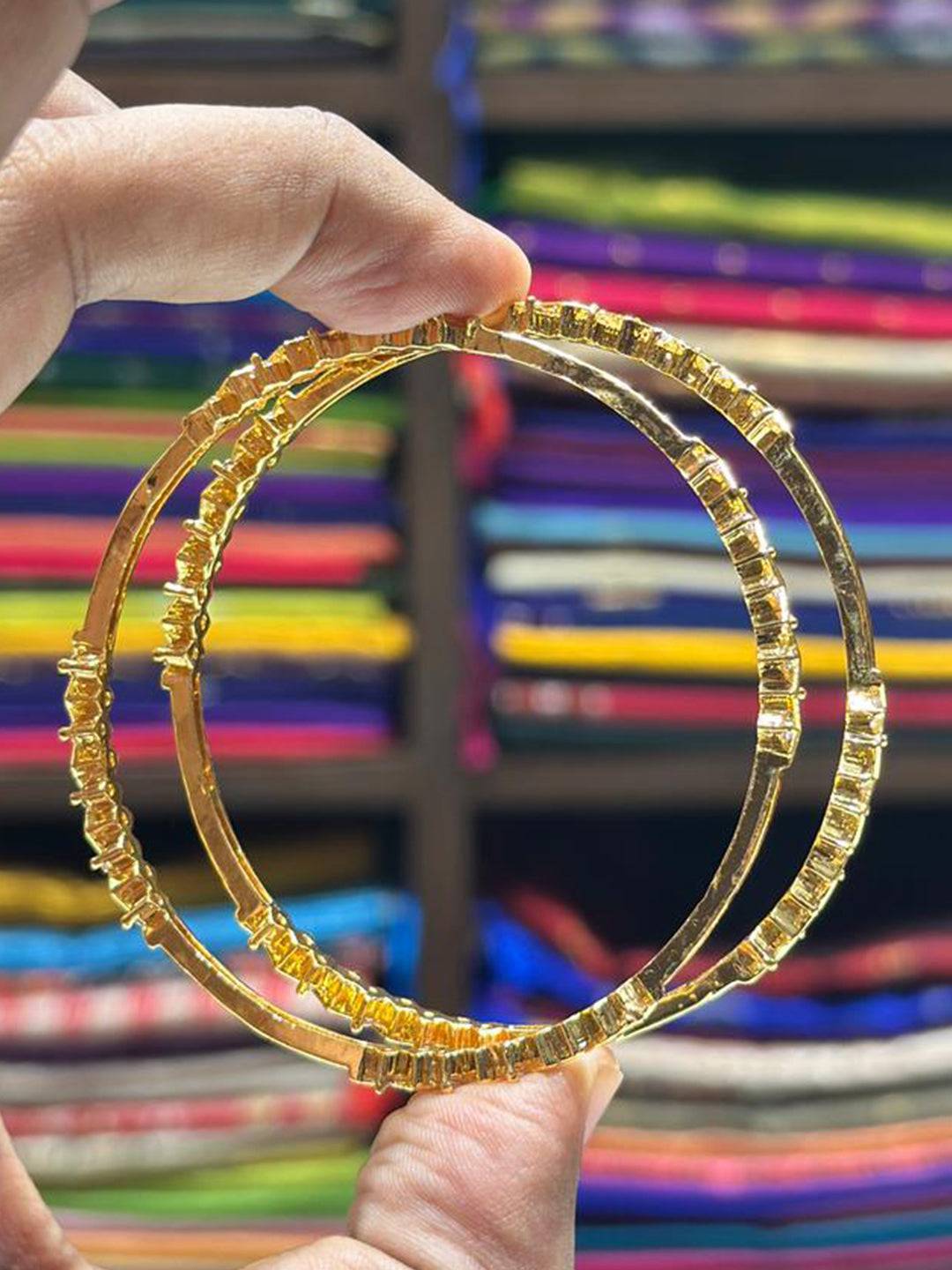 ZigZara  Antique  Gold  Bangle