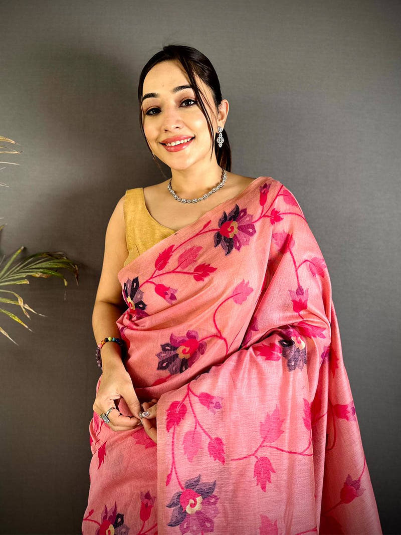 Heritage Khadi  Jamdani  Saree