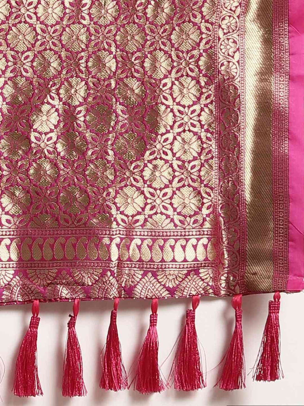 Banarasi  Grey Colour Silk Blend Woven Design Saree