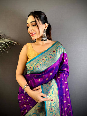 Heritage 1000 Butti Soft Silk Saree