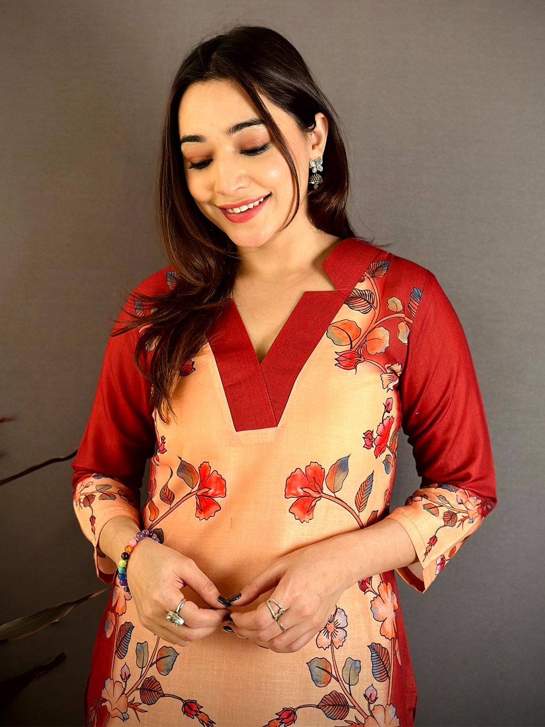 Heritage  Kalamkari  Mul  Kurti