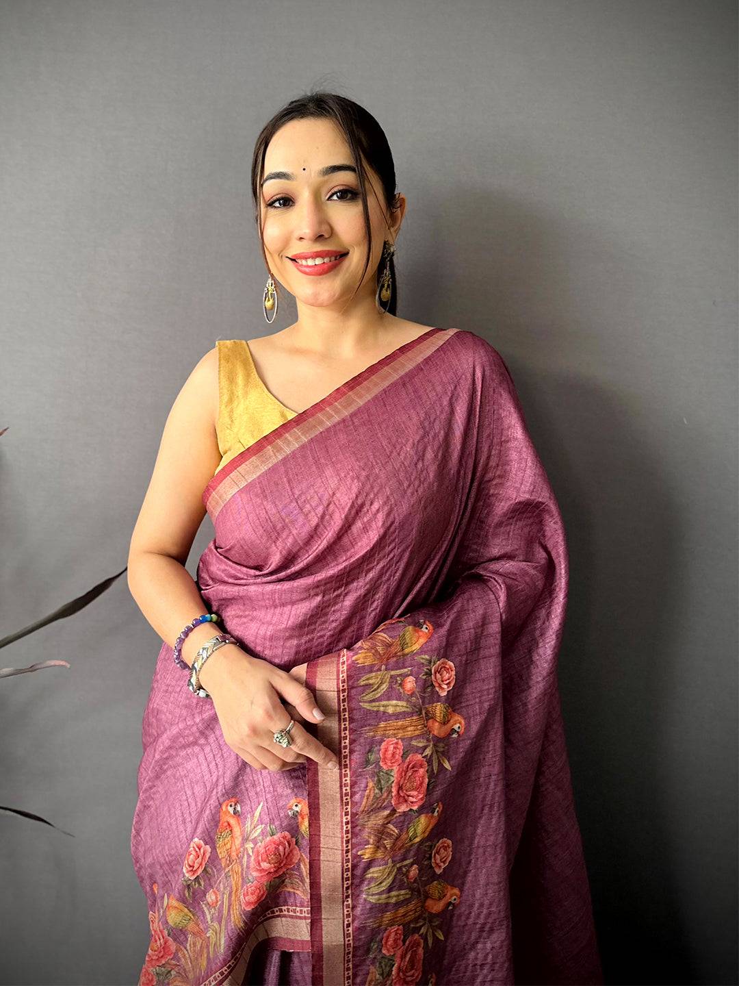 Royal Rani Ghicha  Munga  Saree