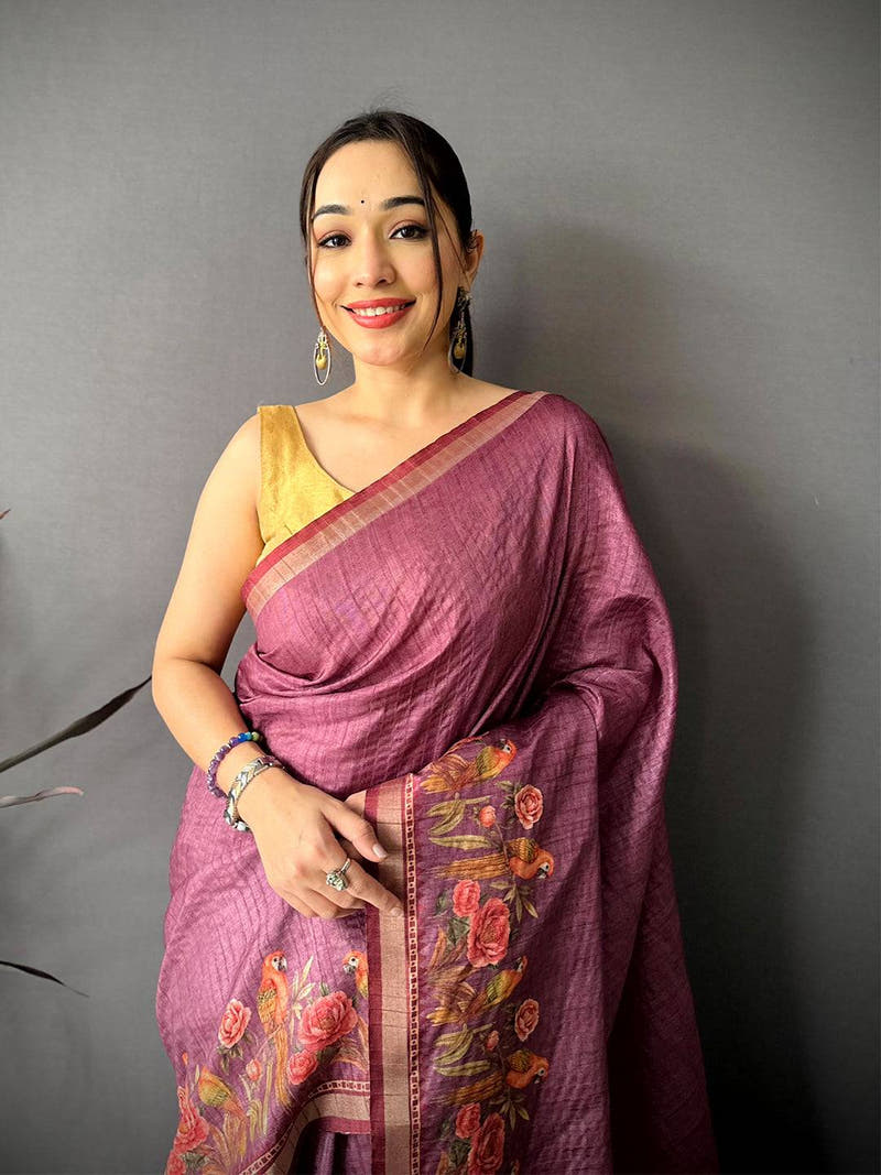 Royal Rani Ghicha  Munga  Saree