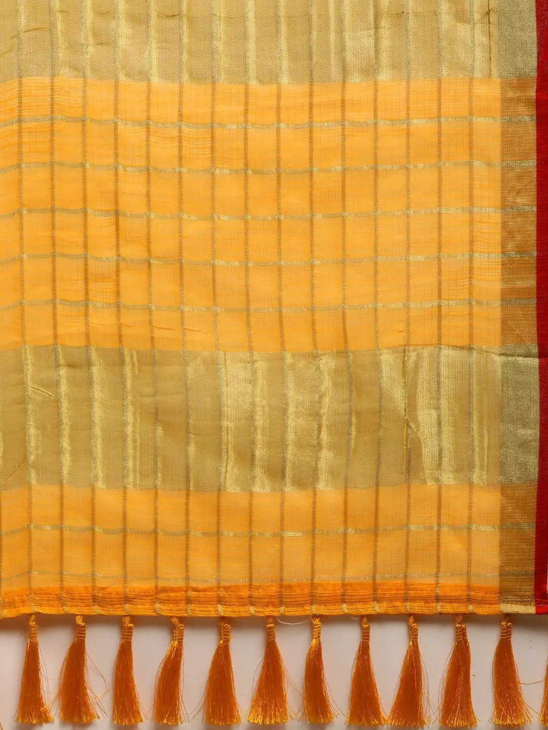 Exclusive Kota Doria Zari Butti Festive Wear Saree