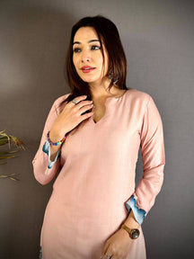 Kalamkari Oval Slit Mul  Kurti