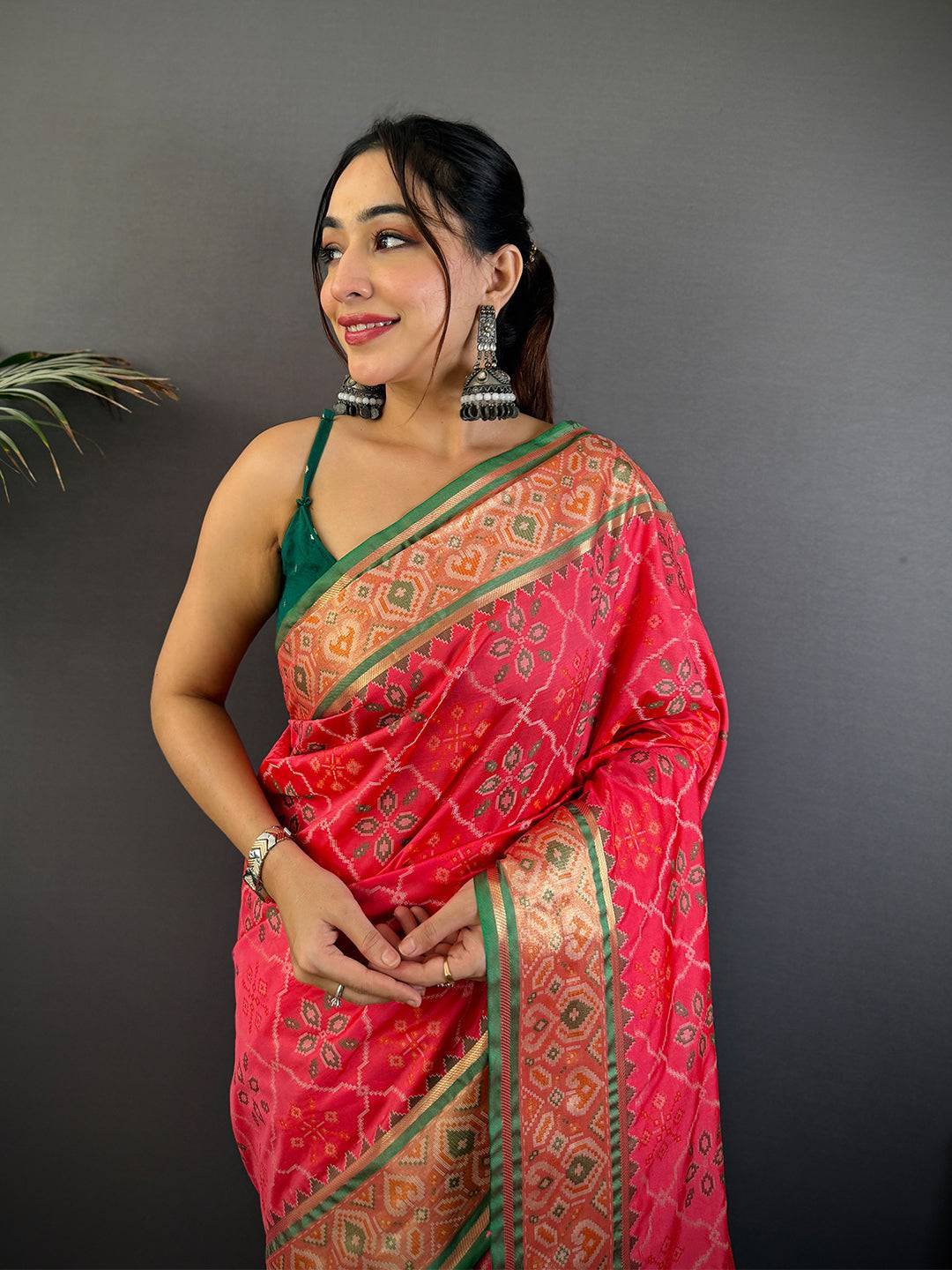 Artistic Pochampally Patola Silk Saree