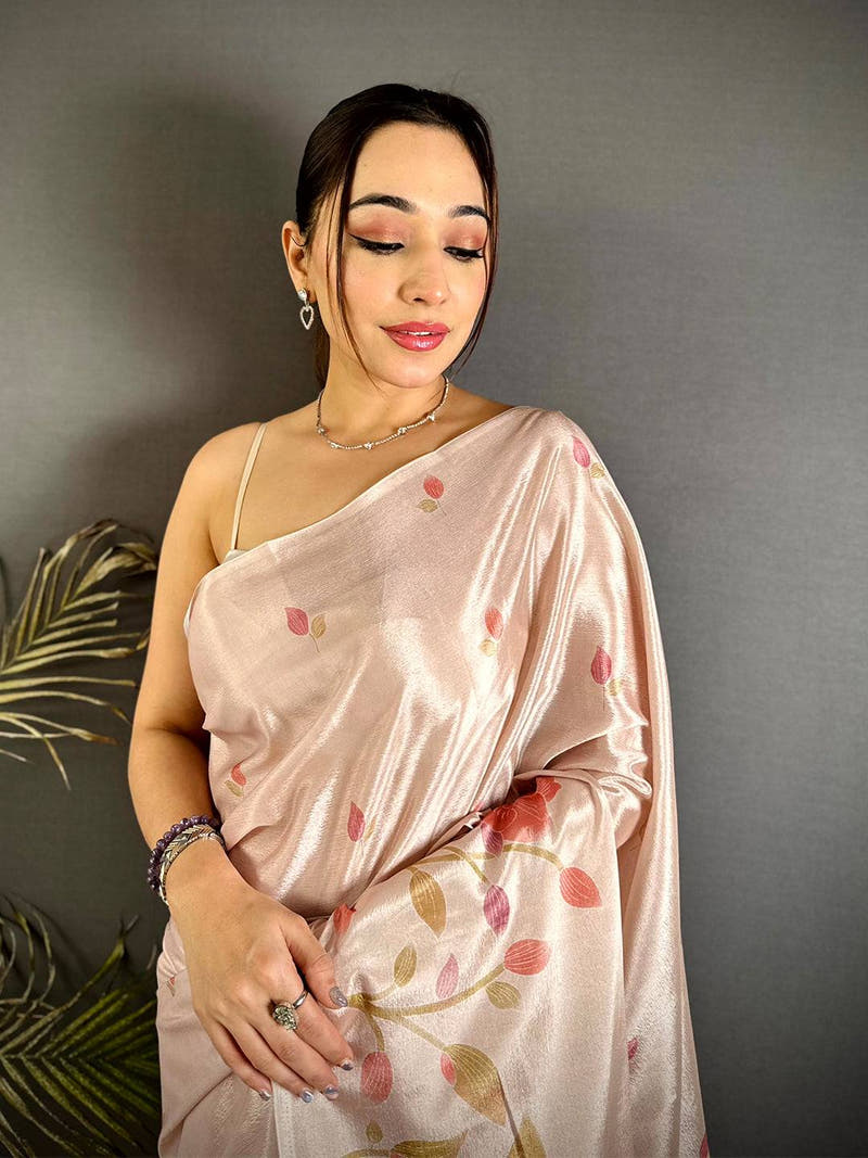 Radiant Soft Chinnon Chiffon Floral Saree