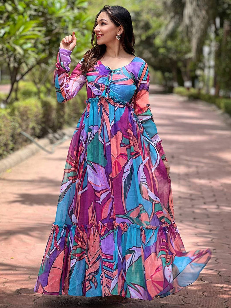 Lust Lavender Abstract Print Dress