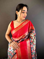 Elegant Soft Silk Ikkat Pochampally Saree
