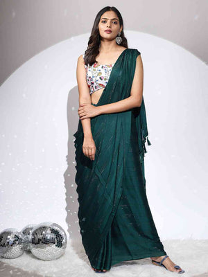 Pure Chiffon Dual Tone Designer Saree 